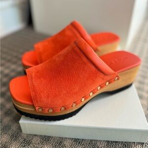 M.Gemi NWT Greta Sandal / Clog Tangerine Size 8.5